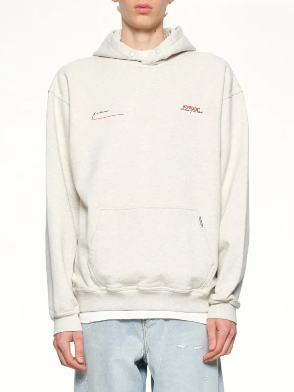 Patron of The Club Hoodie in Cream Marl sold by MARAIS