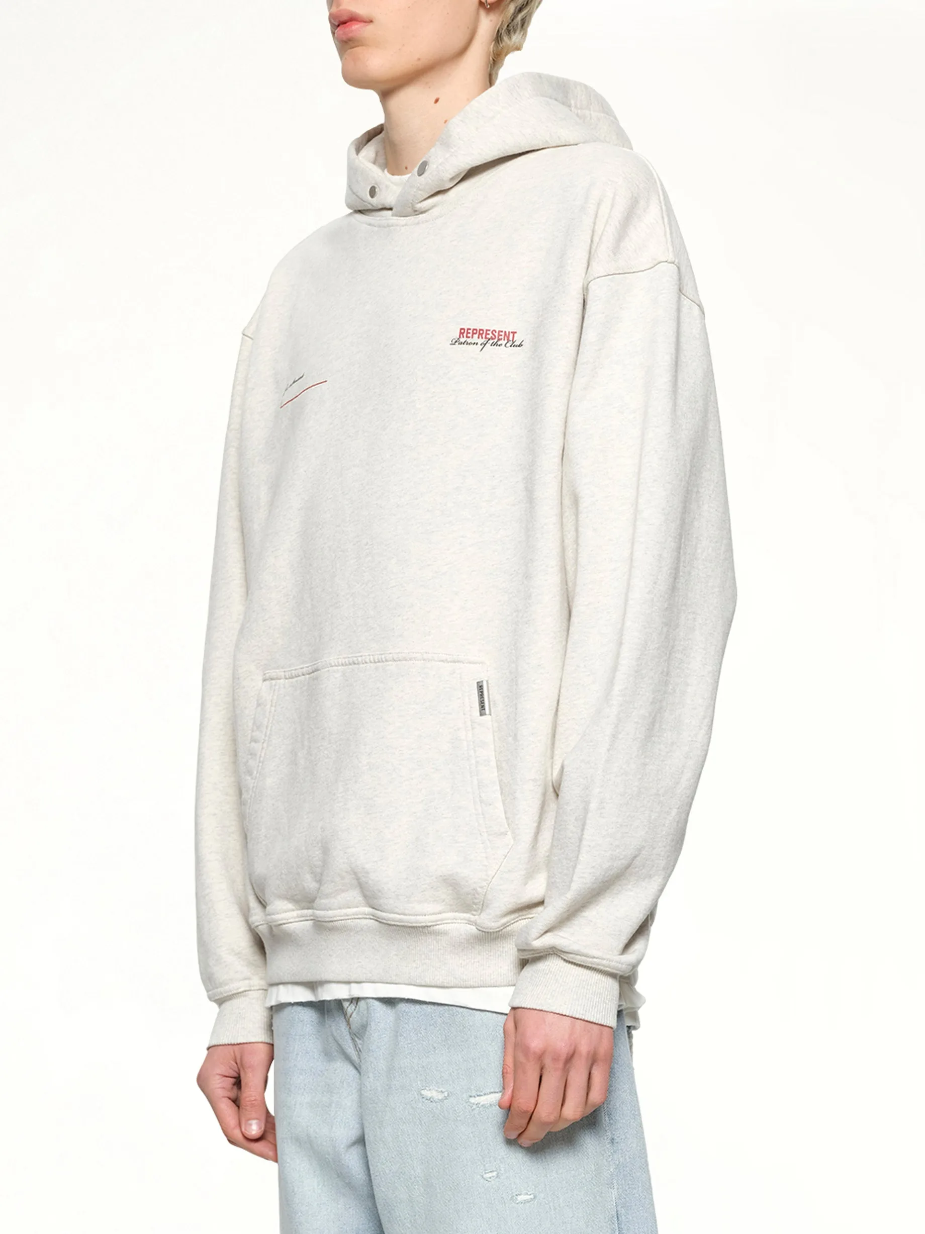 Patron of The Club Hoodie in Cream Marl sold by MARAIS product image thumbnail 3
