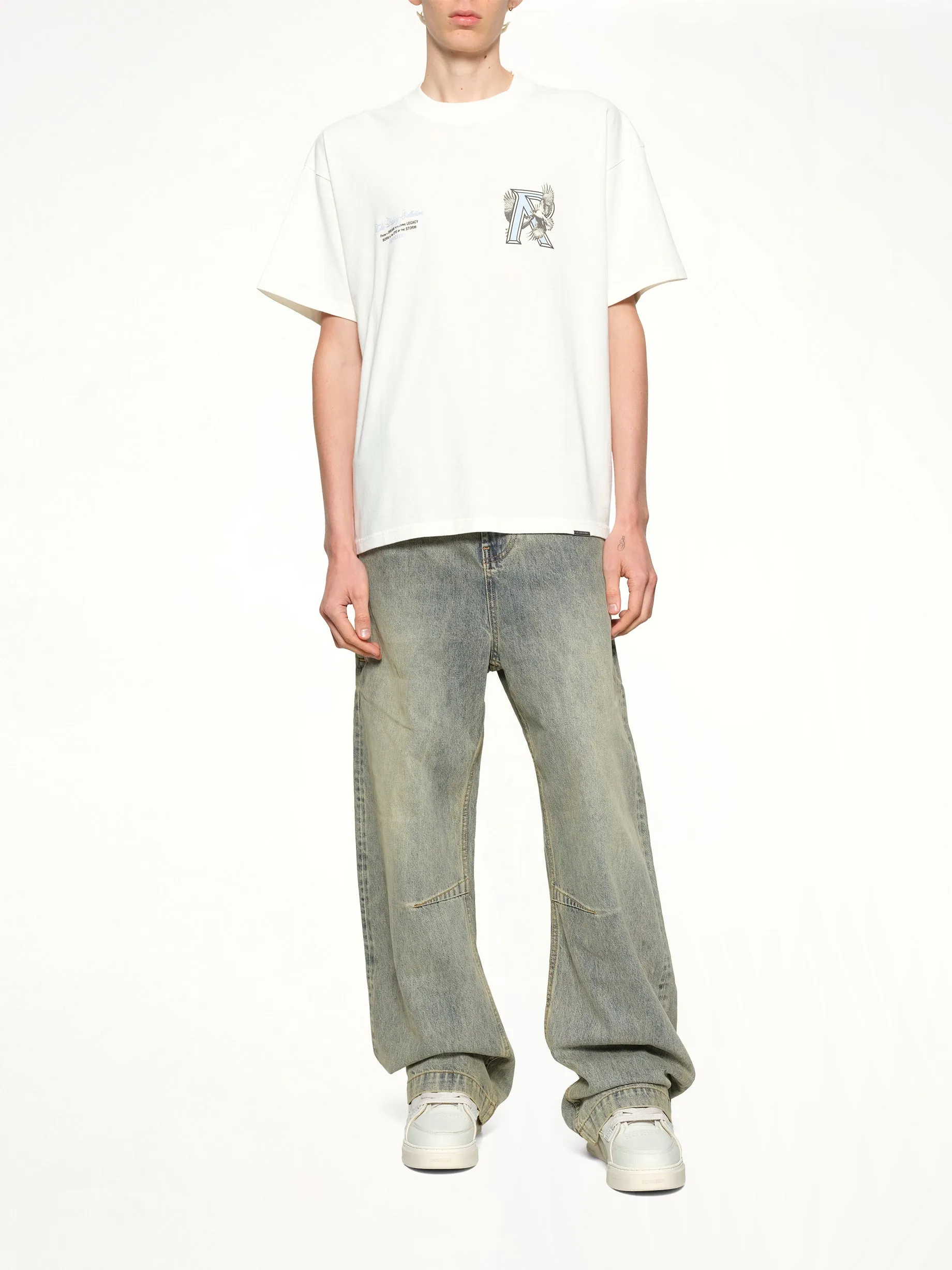 Legacy Falcon T-Shirt in Flat White sold by MARAIS product image thumbnail 4