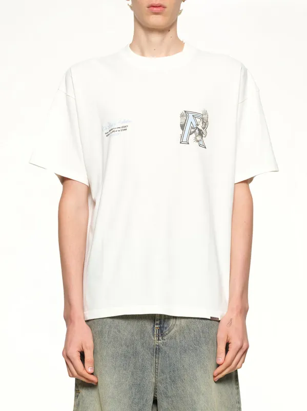 Legacy Falcon T-Shirt in Flat White sold by MARAIS