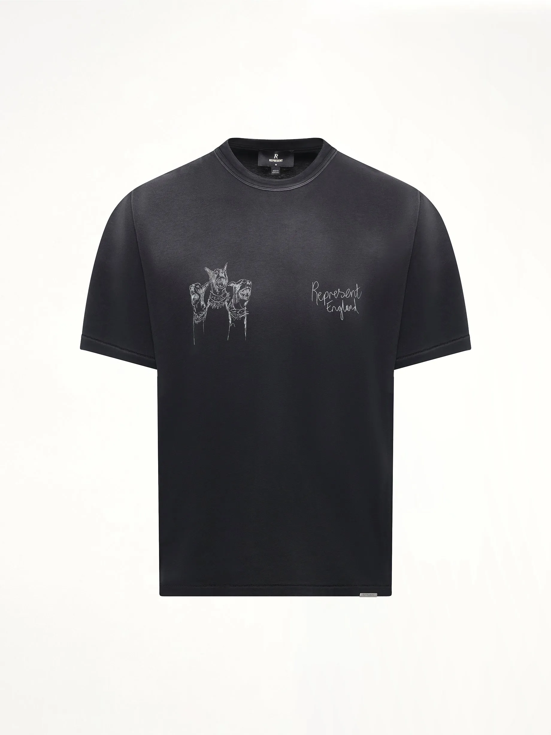 Hand Drawn Thoroughbred Dogs T-Shirt in Aged Black sold by MARAIS product image thumbnail 2