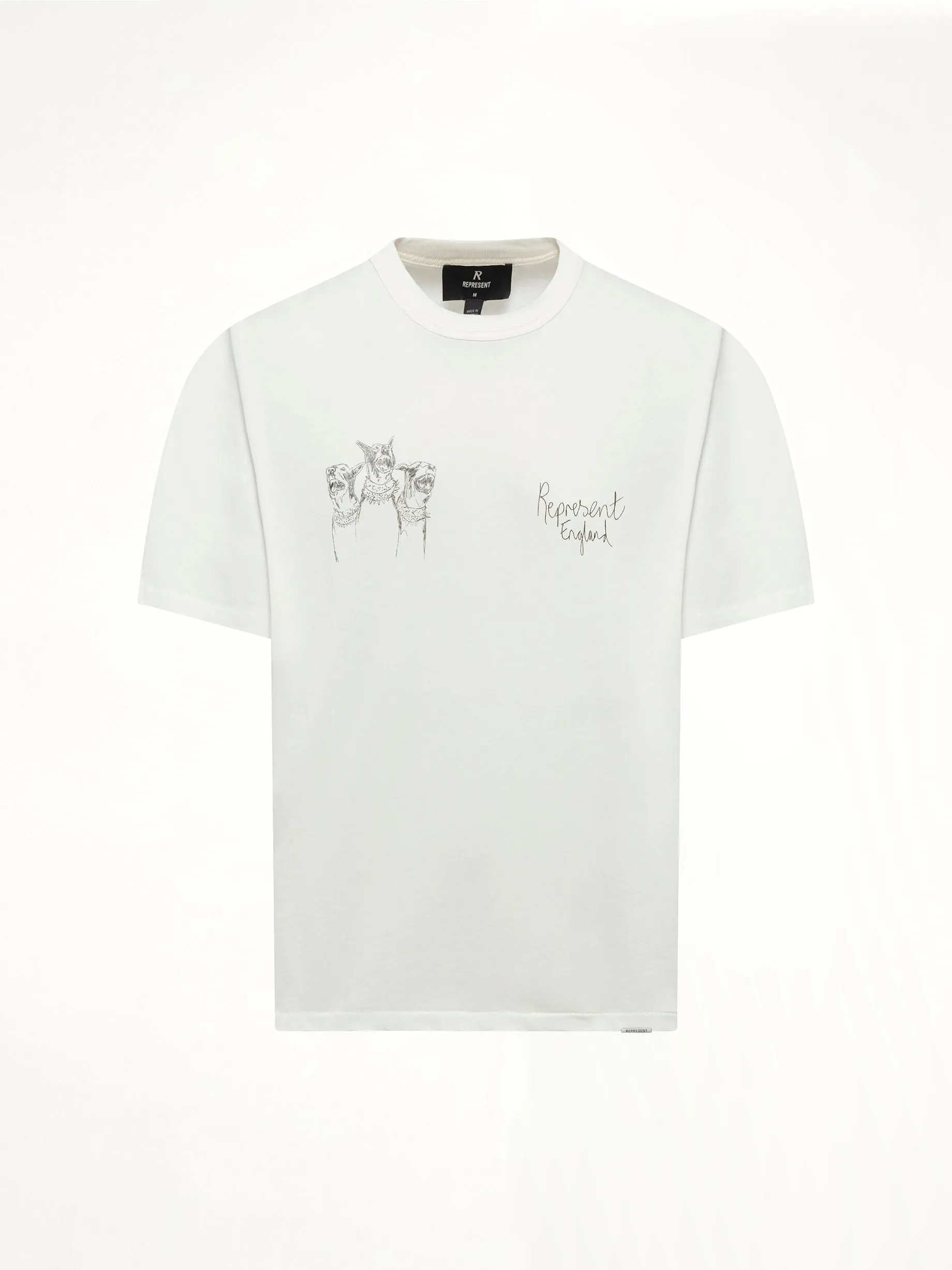 Hand Drawn Thoroughbred Dogs T-Shirt in Washed Ecru sold by MARAIS product image thumbnail 2