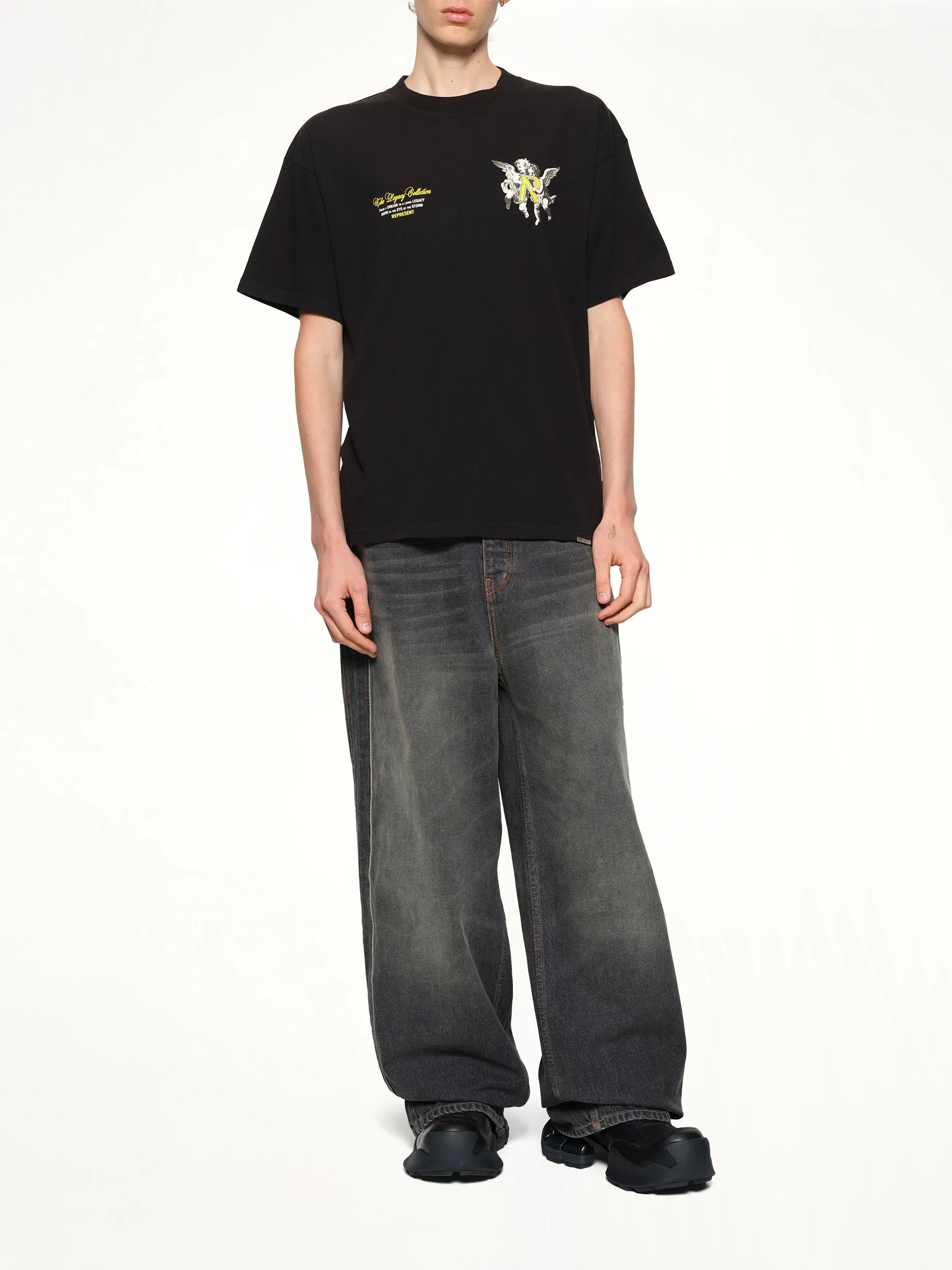 Represent Legacy Cherubs T-Shirt in Jet Black sold by MARAIS product image thumbnail 4