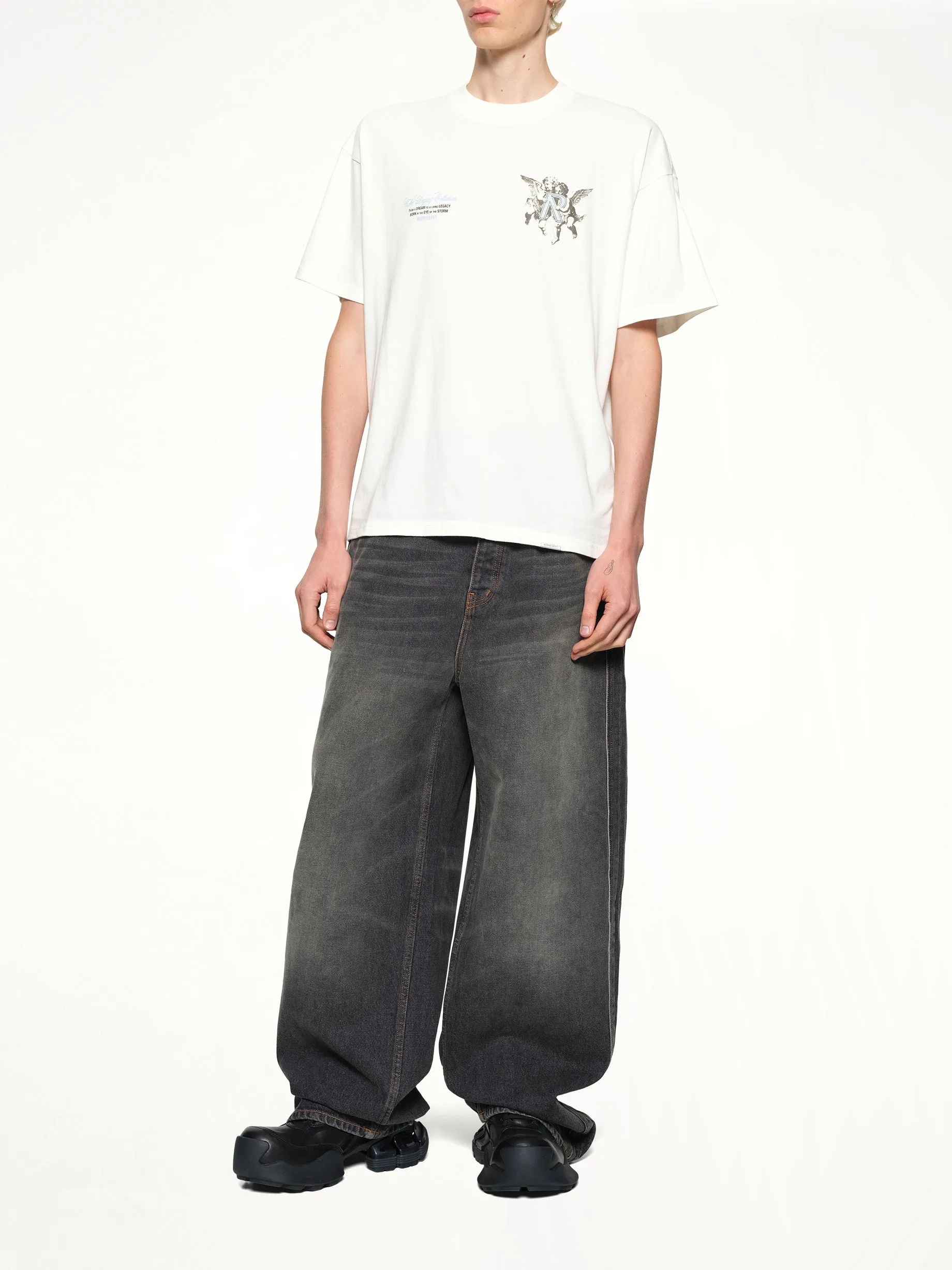 Represent Legacy Cherubs T-Shirt in Flat White sold by MARAIS product image thumbnail 4
