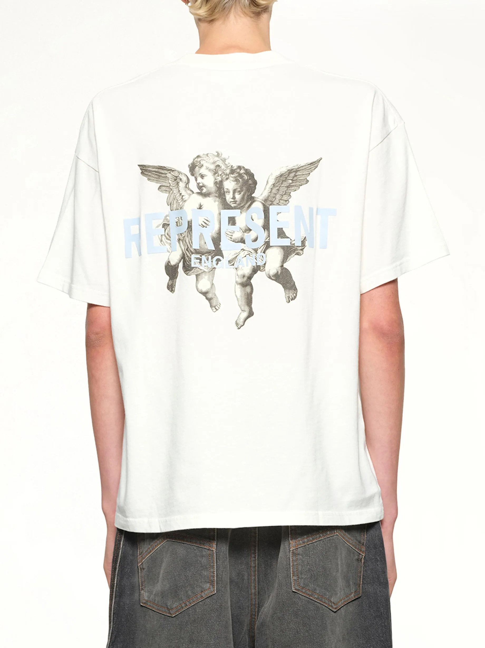 Represent Legacy Cherubs T-Shirt in Flat White sold by MARAIS product image thumbnail 5