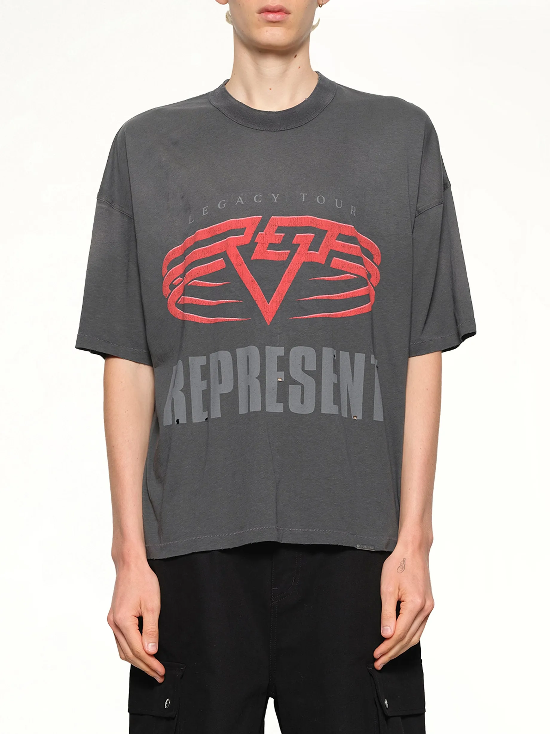 Represent Living Legacy T-Shirt in Sun Fade Grey sold by MARAIS