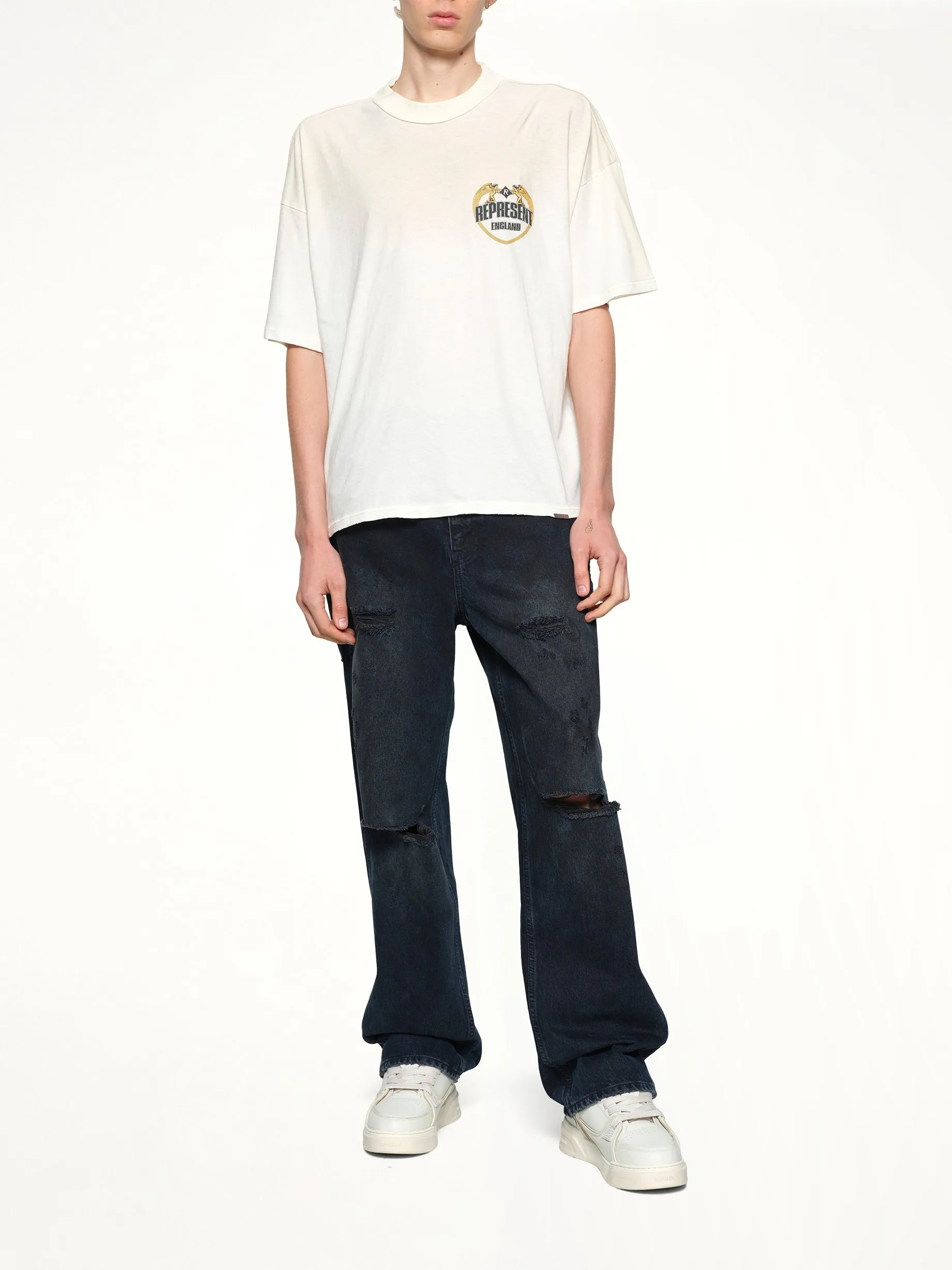 Represent Angel Border T-Shirt in Washed Ecru sold by MARAIS product image thumbnail 4