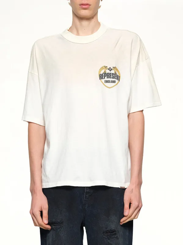 Represent Angel Border T-Shirt in Washed Ecru sold by MARAIS