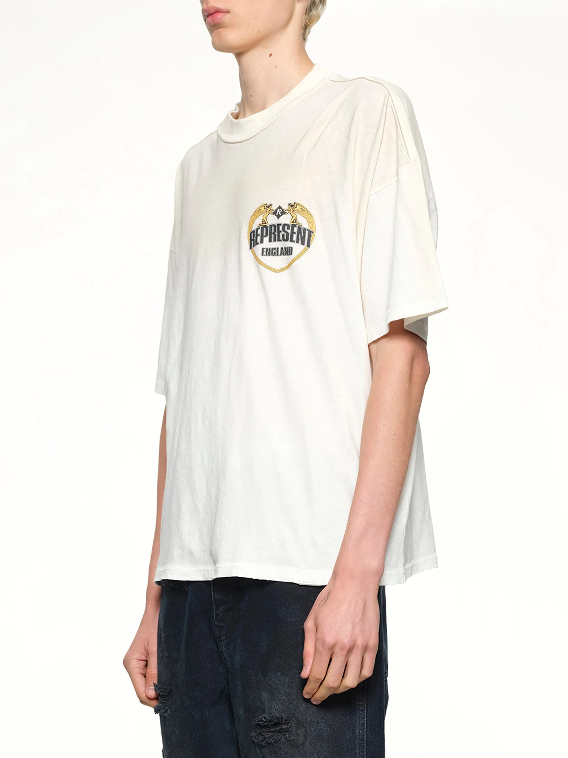 Represent Angel Border T-Shirt in Washed Ecru sold by MARAIS product image thumbnail 3