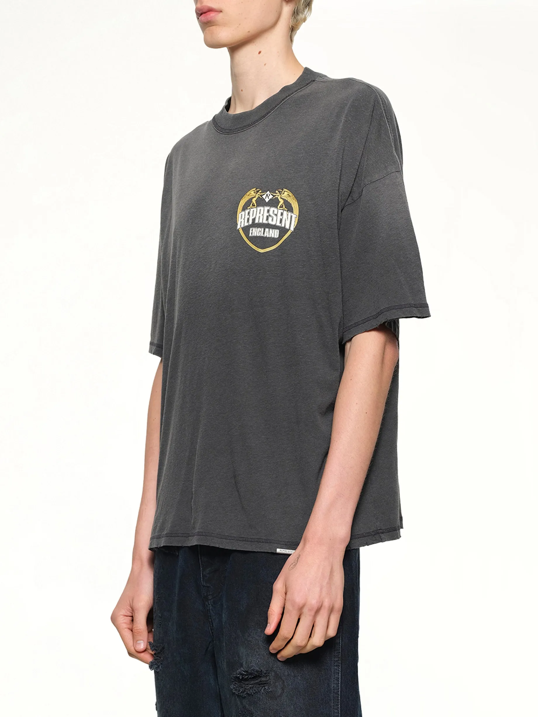 Represent Angel Border T-Shirt in Stained Black sold by MARAIS product image thumbnail 3