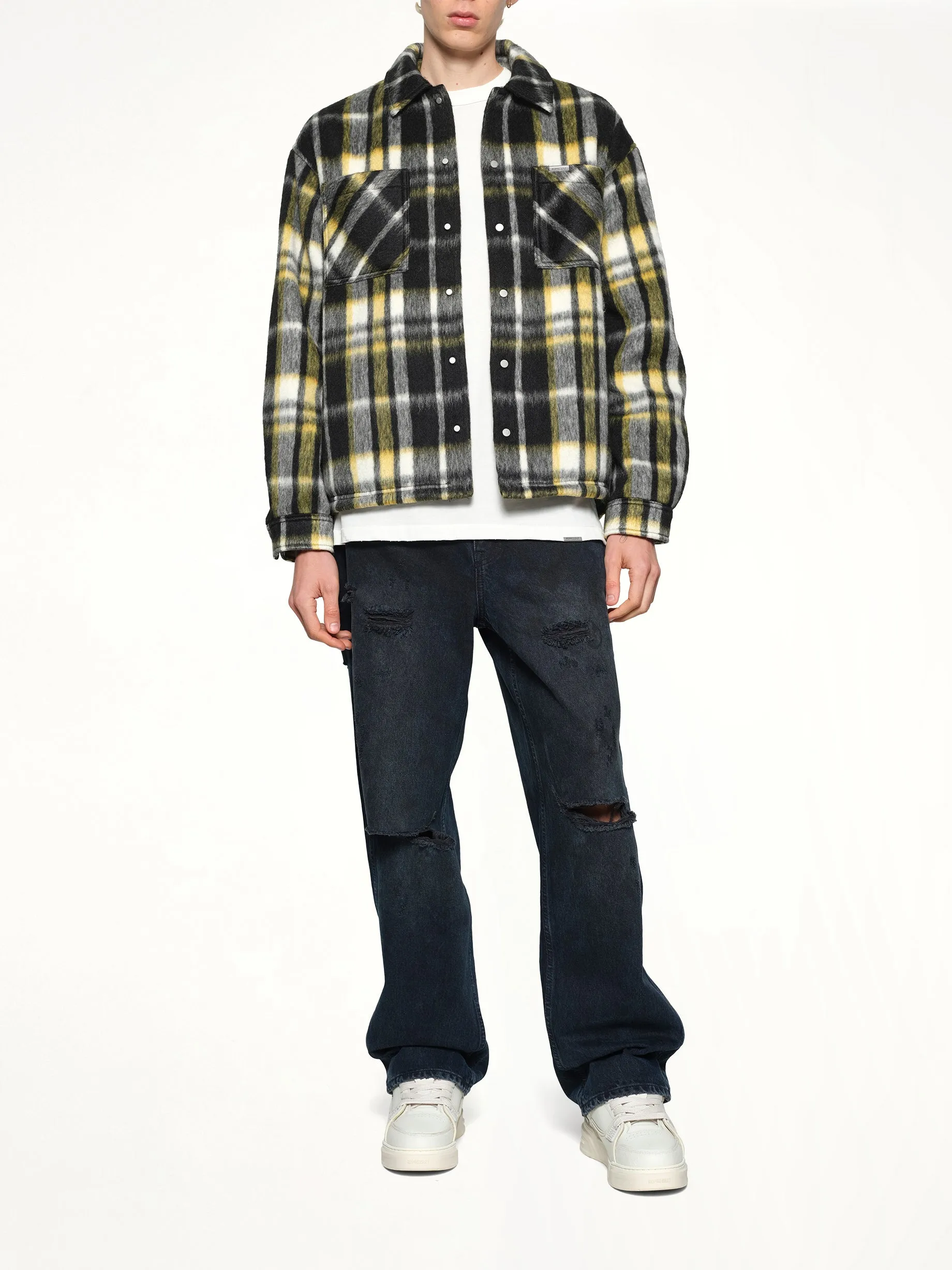 Textured Overshirt in Jet Black sold by MARAIS product image thumbnail 4