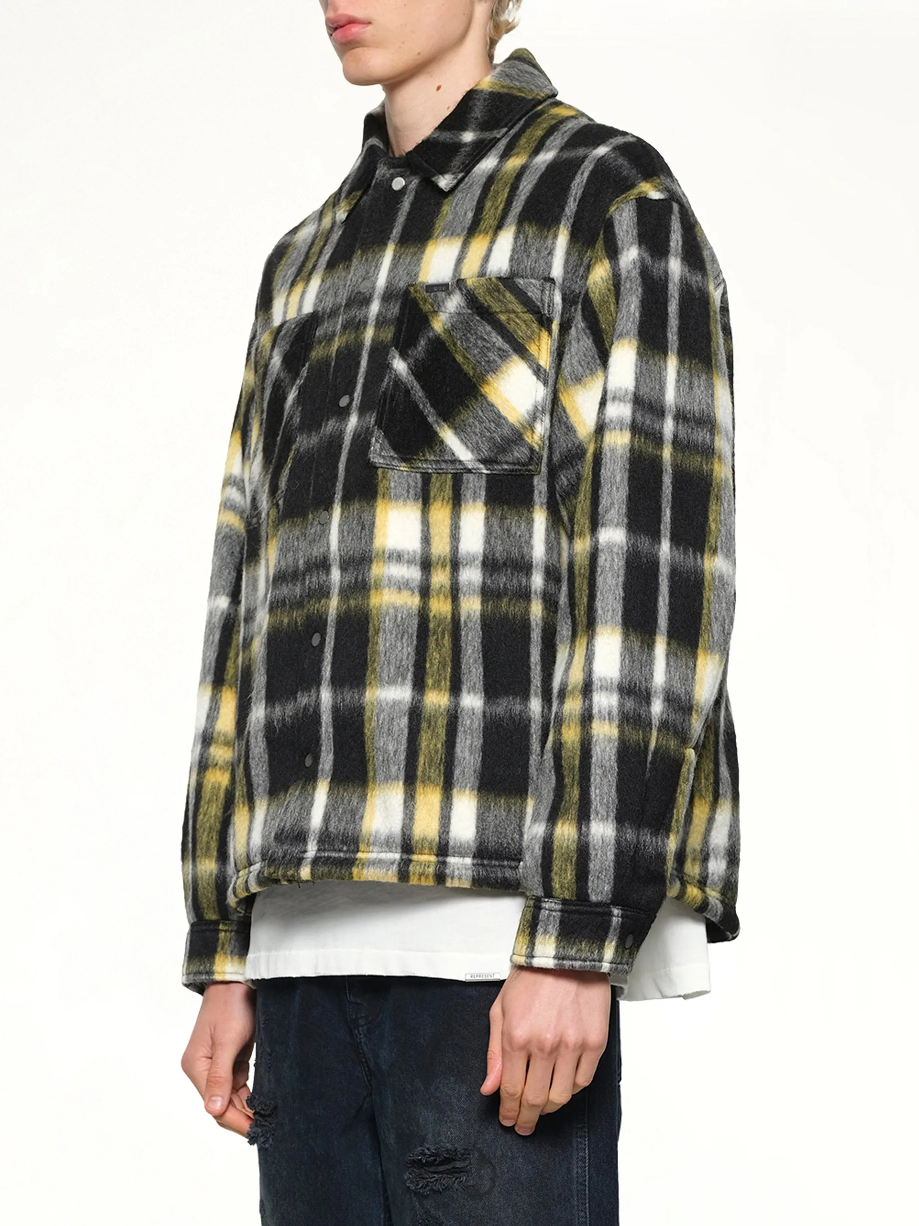 Textured Overshirt in Jet Black sold by MARAIS product image thumbnail 3