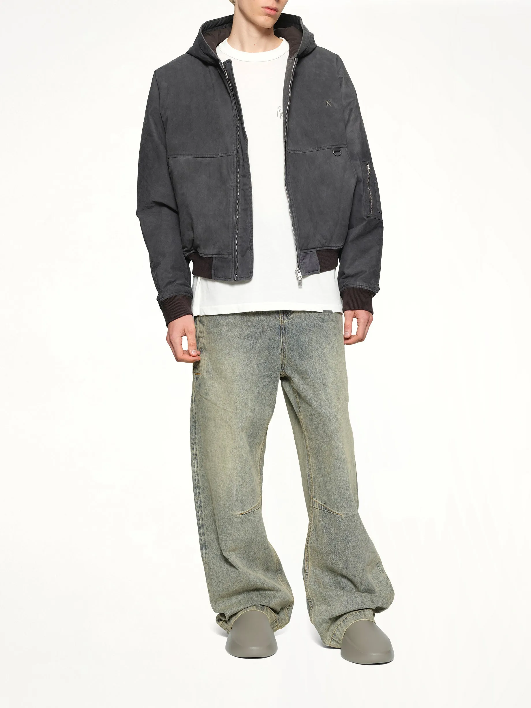 Hooded Bomber in Washed Black sold by MARAIS product image thumbnail 4