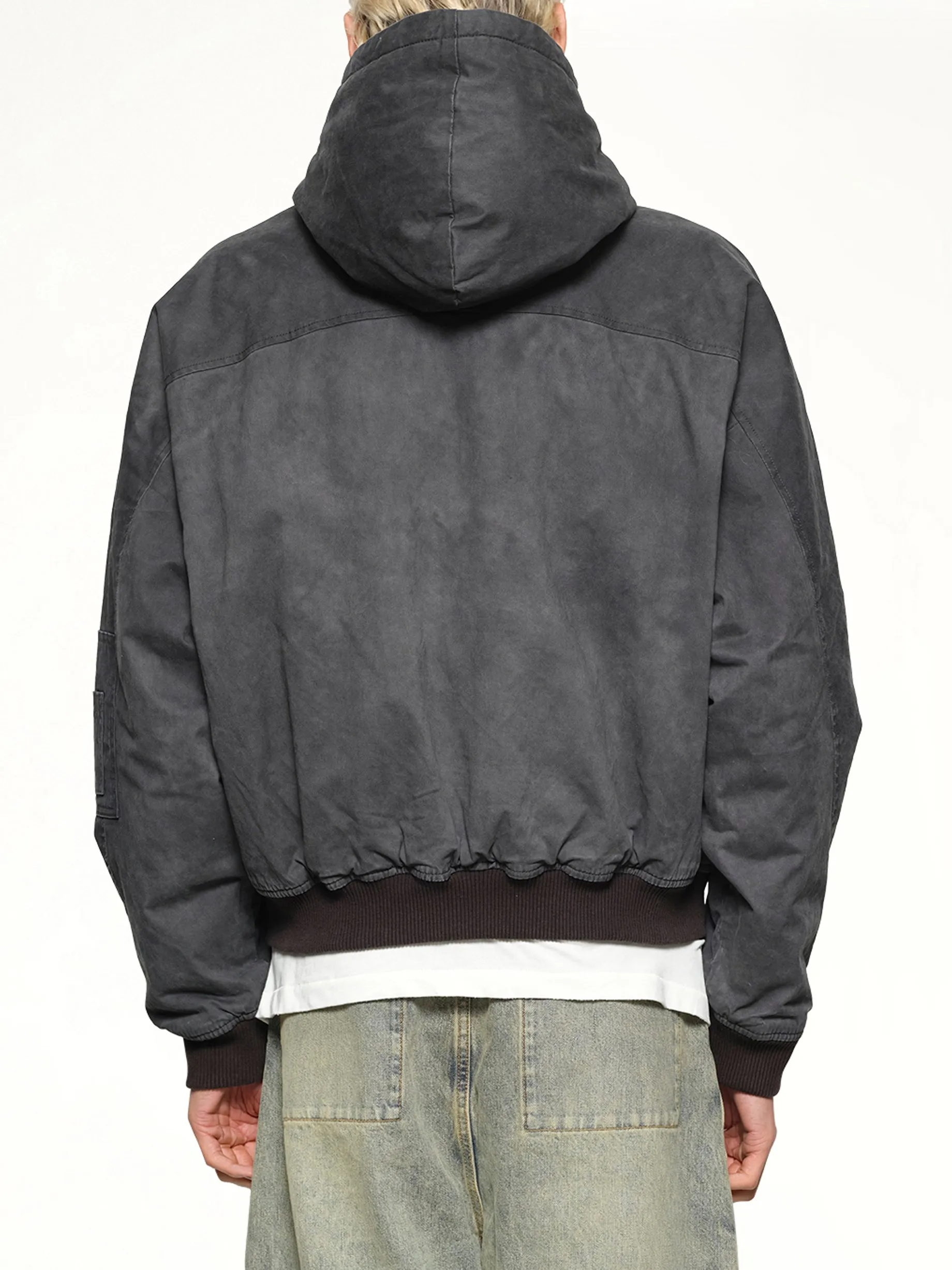 Hooded Bomber in Washed Black sold by MARAIS product image thumbnail 5