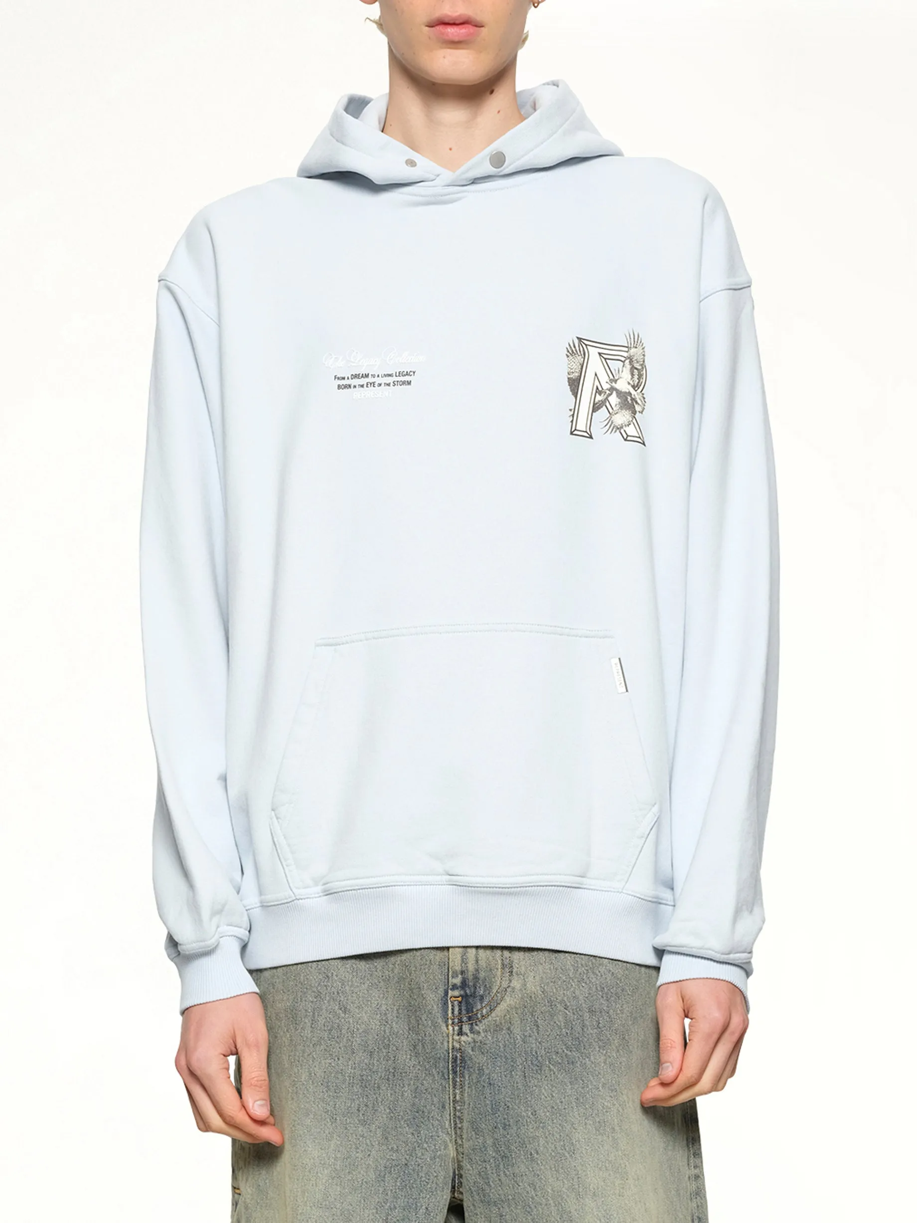 Legacy Falcon Hoodie in Cloud sold by MARAIS