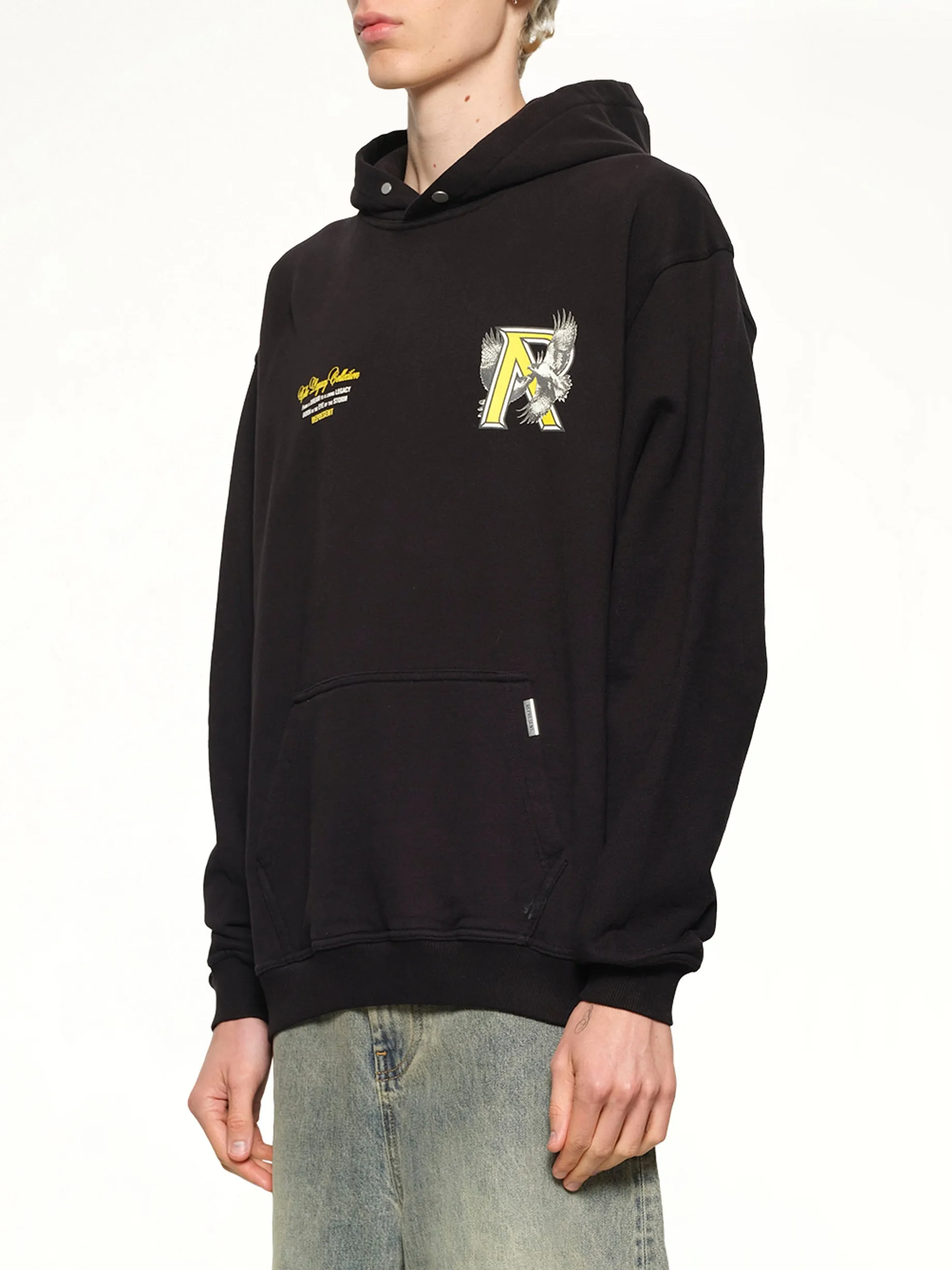 Legacy Falcon Hoodie in Jet Black sold by MARAIS product image thumbnail 3