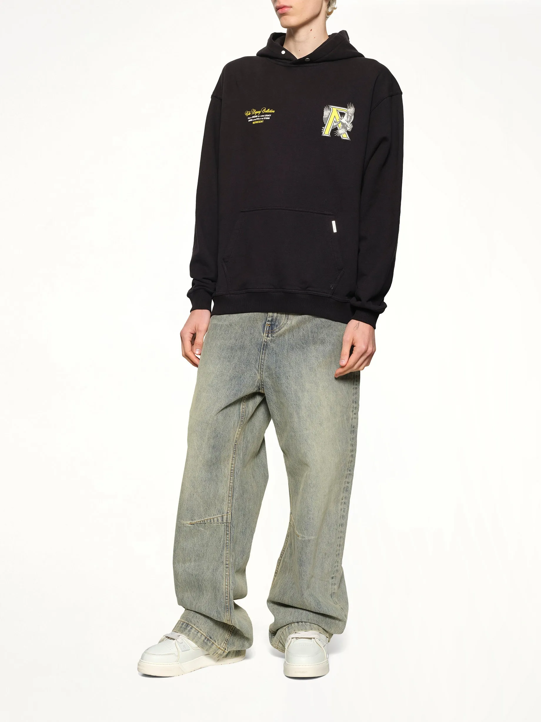 Legacy Falcon Hoodie in Jet Black sold by MARAIS product image thumbnail 4