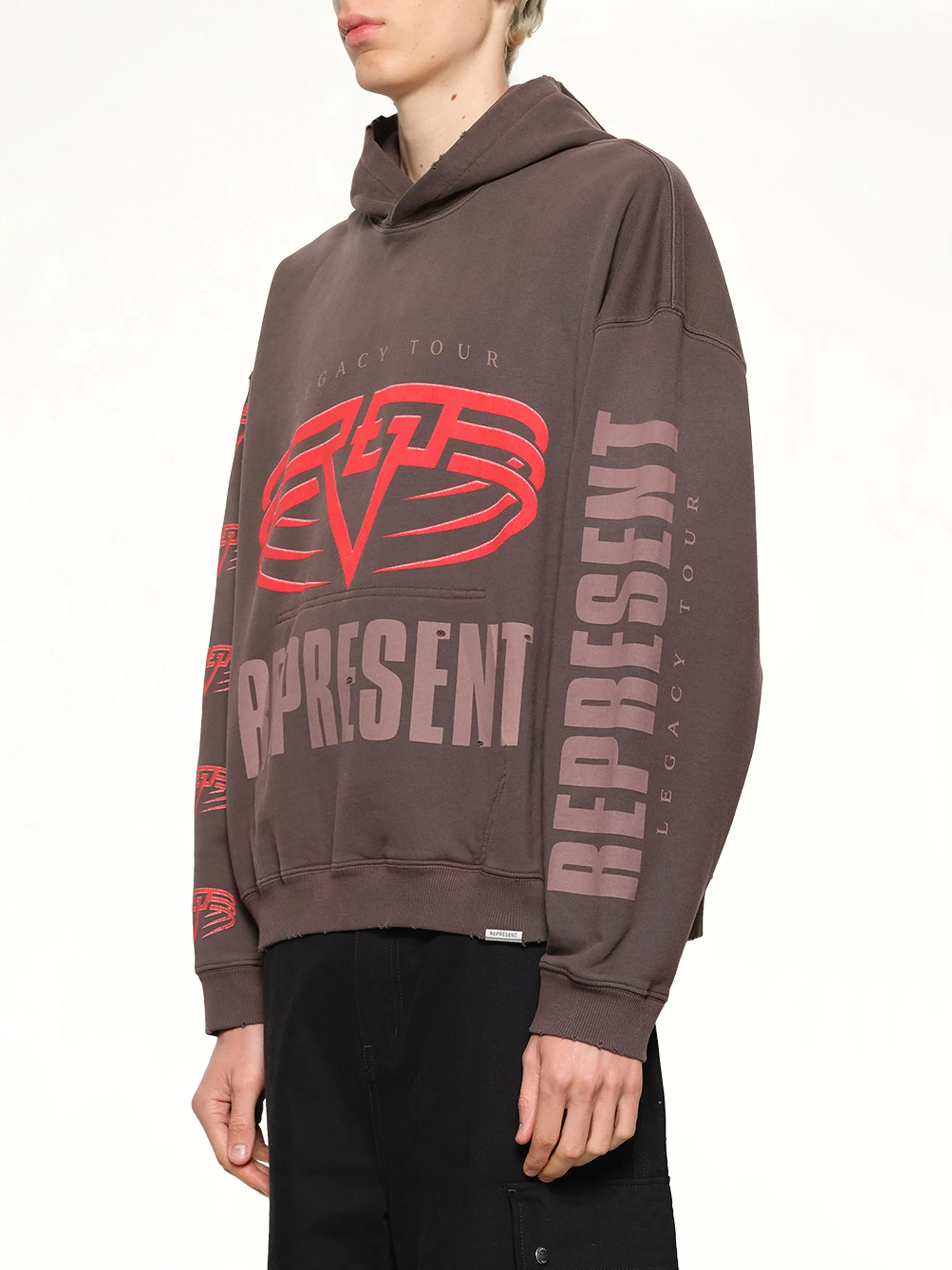 Reversible Living Legacy Falcon Hoodie in Nero sold by MARAIS product image thumbnail 3