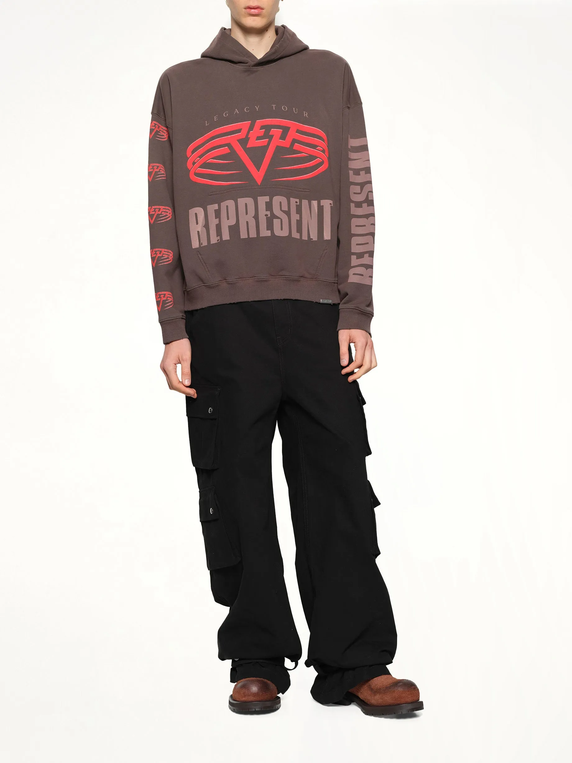 Reversible Living Legacy Falcon Hoodie in Nero sold by MARAIS product image thumbnail 4