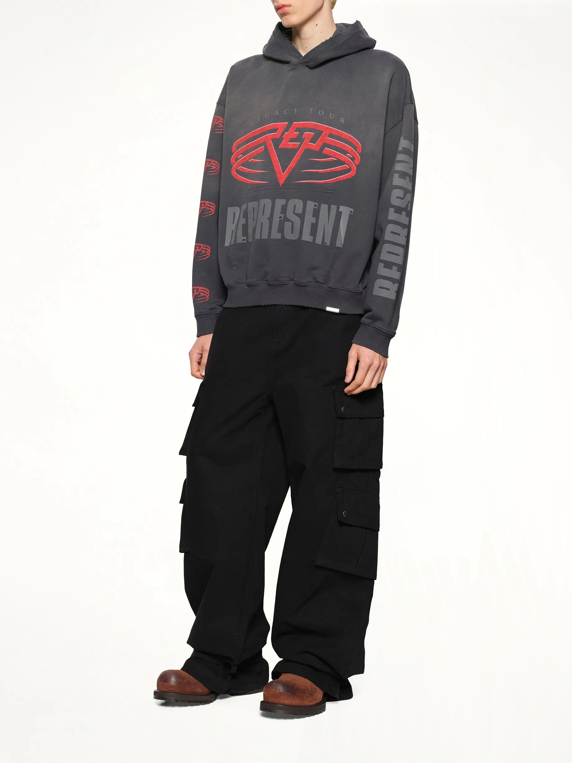 Reversible Living Legacy Falcon Hoodie in Sun Fade Grey sold by MARAIS product image thumbnail 4