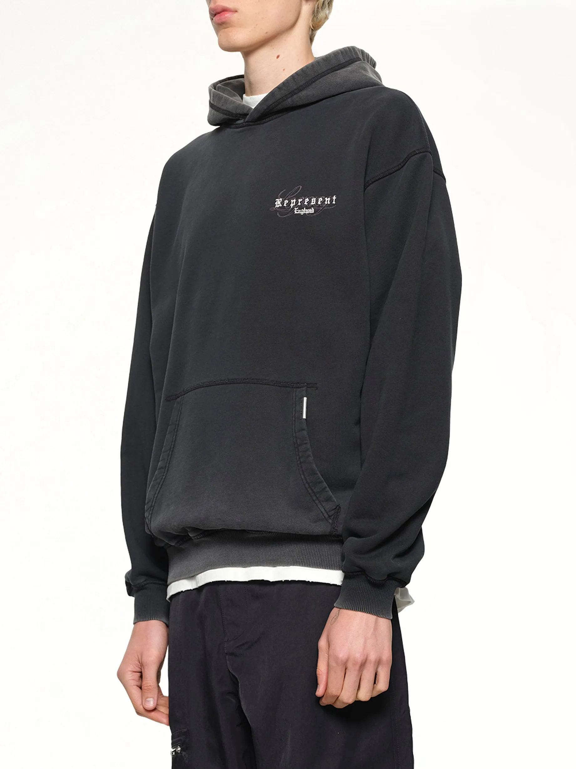 Represent Legacy Overprint Hoodie in Vintage Black sold by MARAIS product image thumbnail 3
