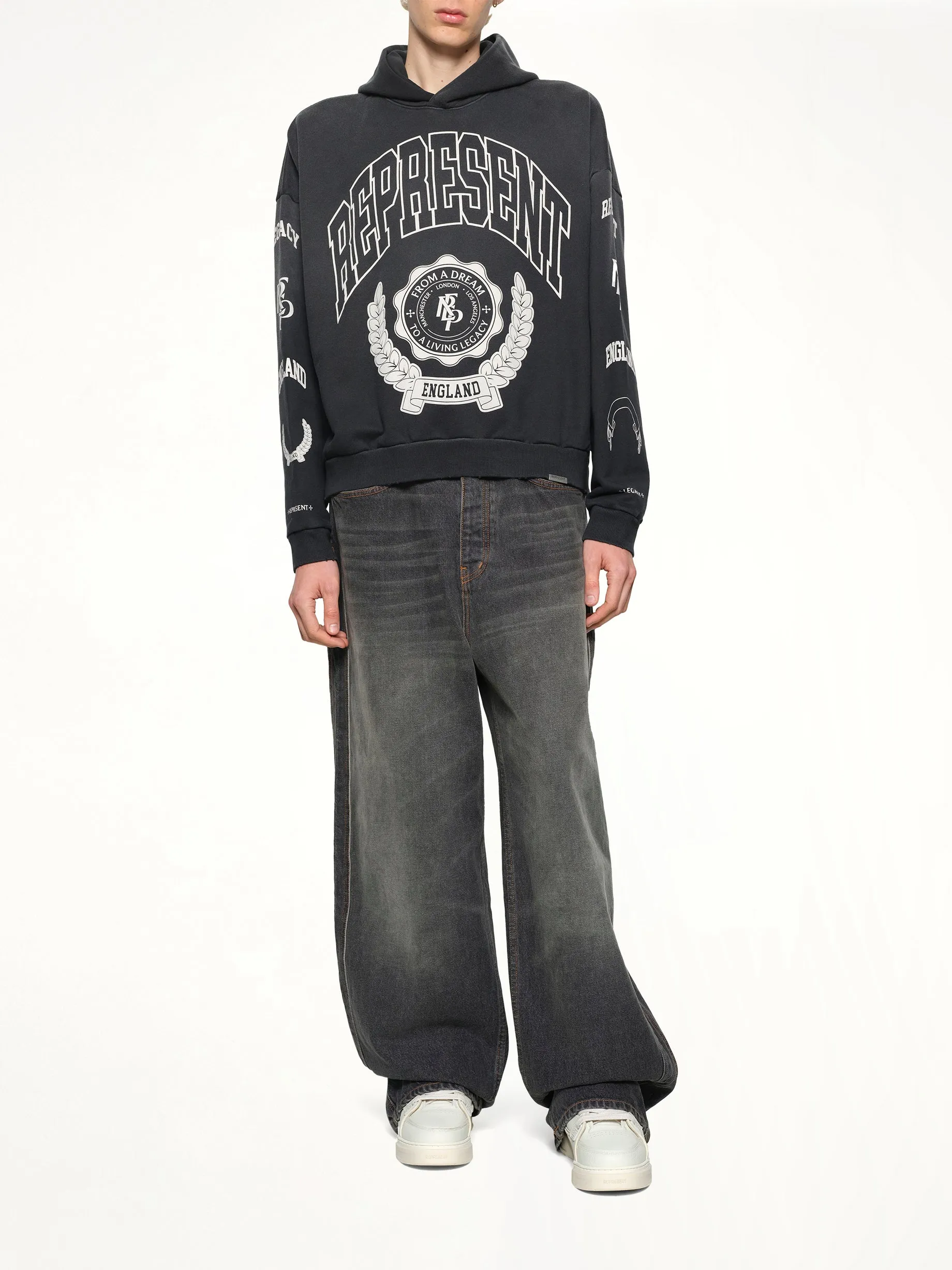 Represent Legacy Crest Hoodie in Stained Black sold by MARAIS product image thumbnail 4