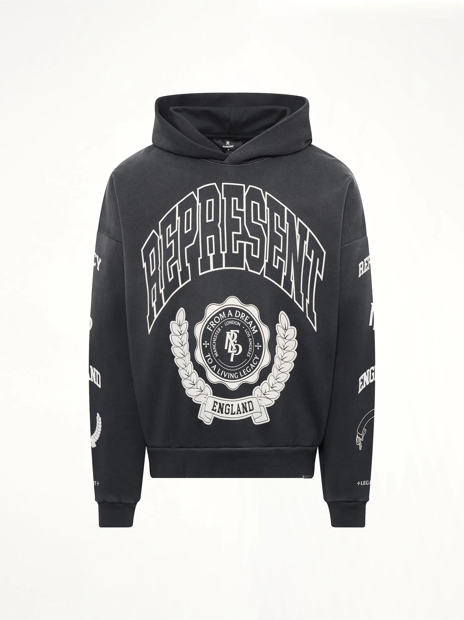 Represent Legacy Crest Hoodie in Stained Black sold by MARAIS product image thumbnail 2