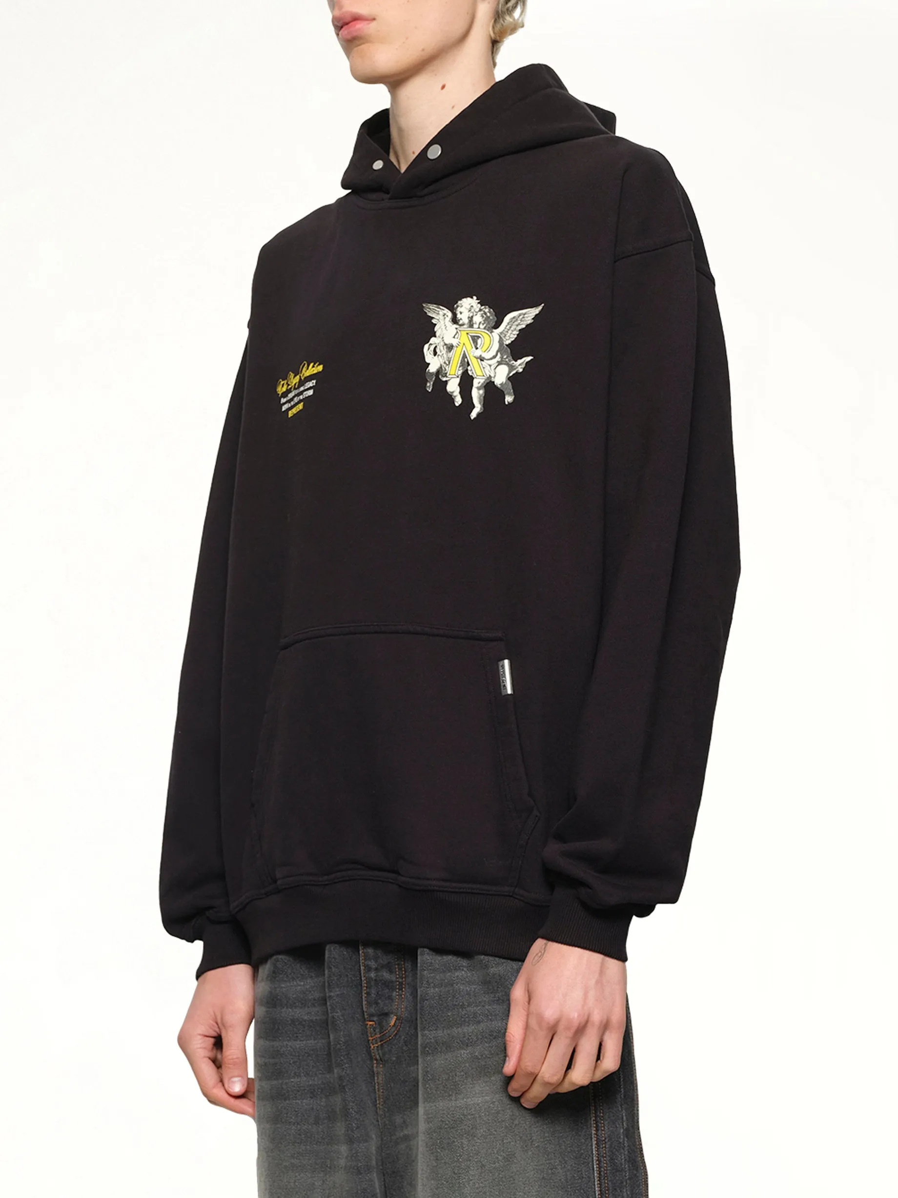Represent Legacy Cherubs Hoodie in Jet Black sold by MARAIS product image thumbnail 3