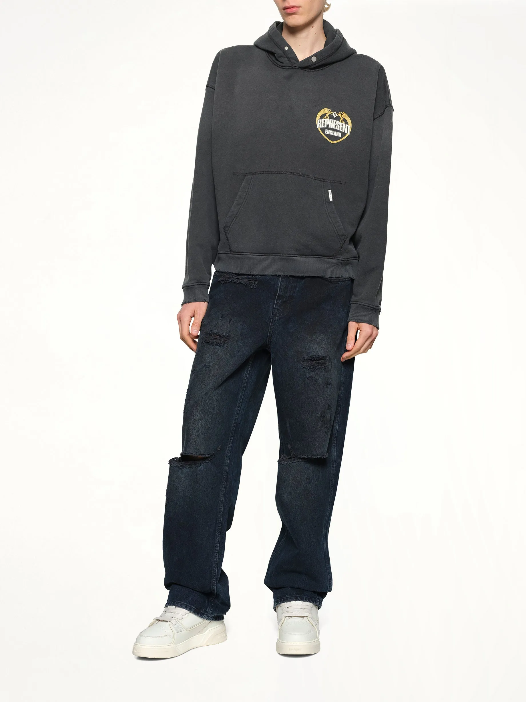 Represent Angel Border Hoodie in Stained Black sold by MARAIS product image thumbnail 4