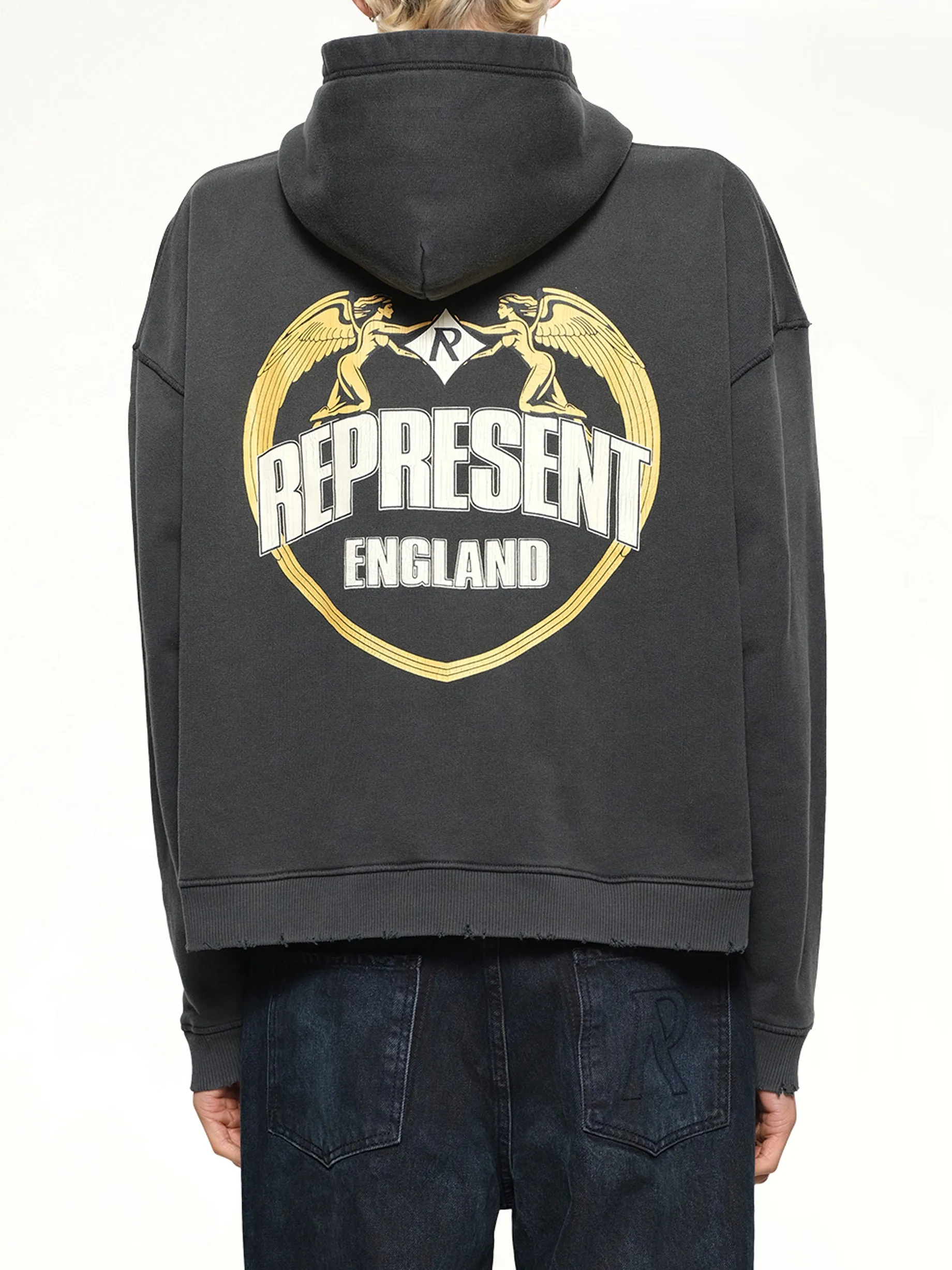 Represent Angel Border Hoodie in Stained Black sold by MARAIS product image thumbnail 5