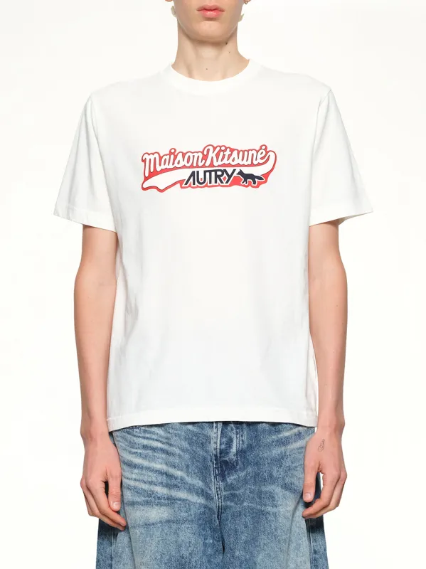 Autry x Maison Kitsune T-Shirt in White sold by MARAIS