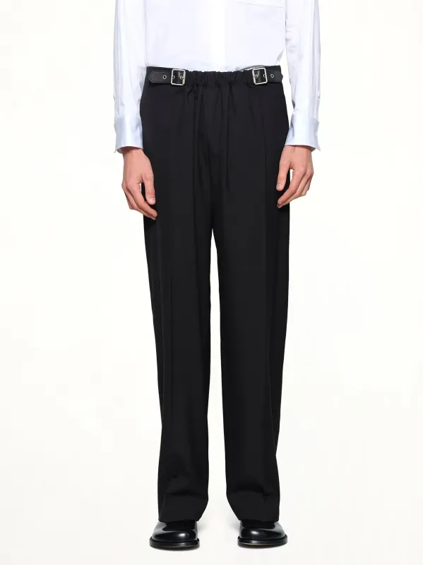 Belted Trousers in Black made by Loewe