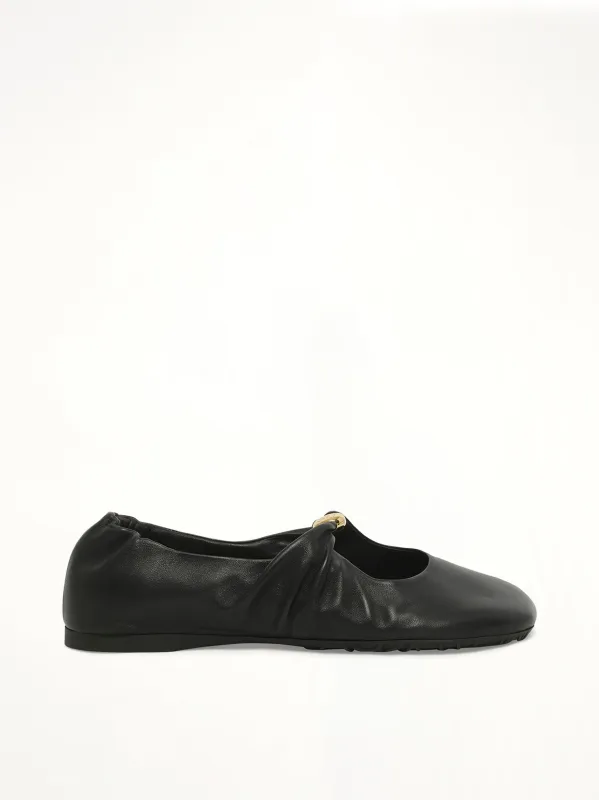 Pebble Soft Ballerina in Black sold by MARAIS