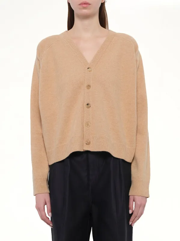 Gauge 7 Wool Cardigan in Camel sold by MARAIS