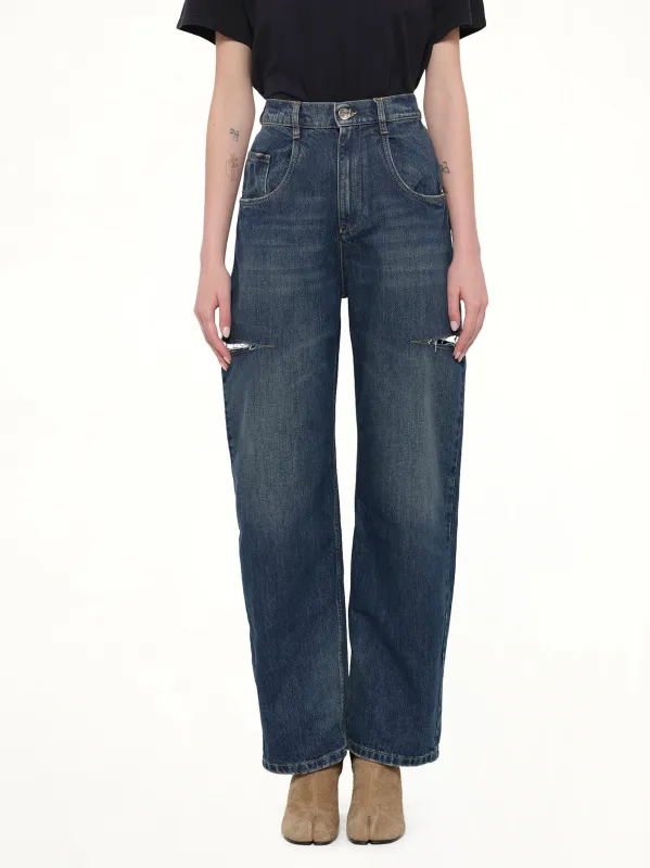 Slash Denim Jeans in Washed Indigo sold by MARAIS