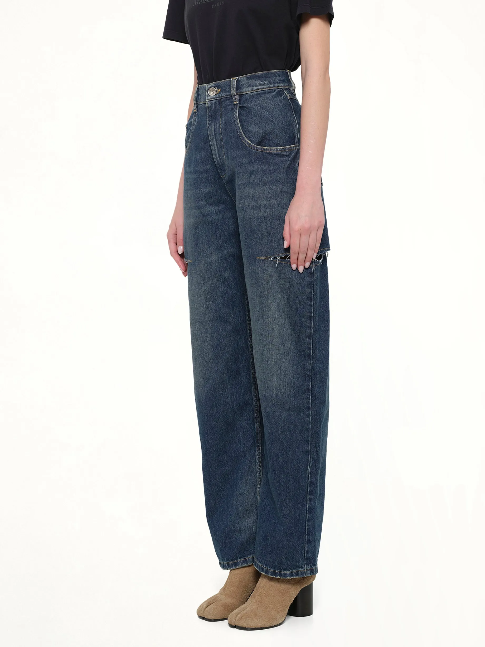 Slash Denim Jeans in Washed Indigo sold by MARAIS product image thumbnail 3