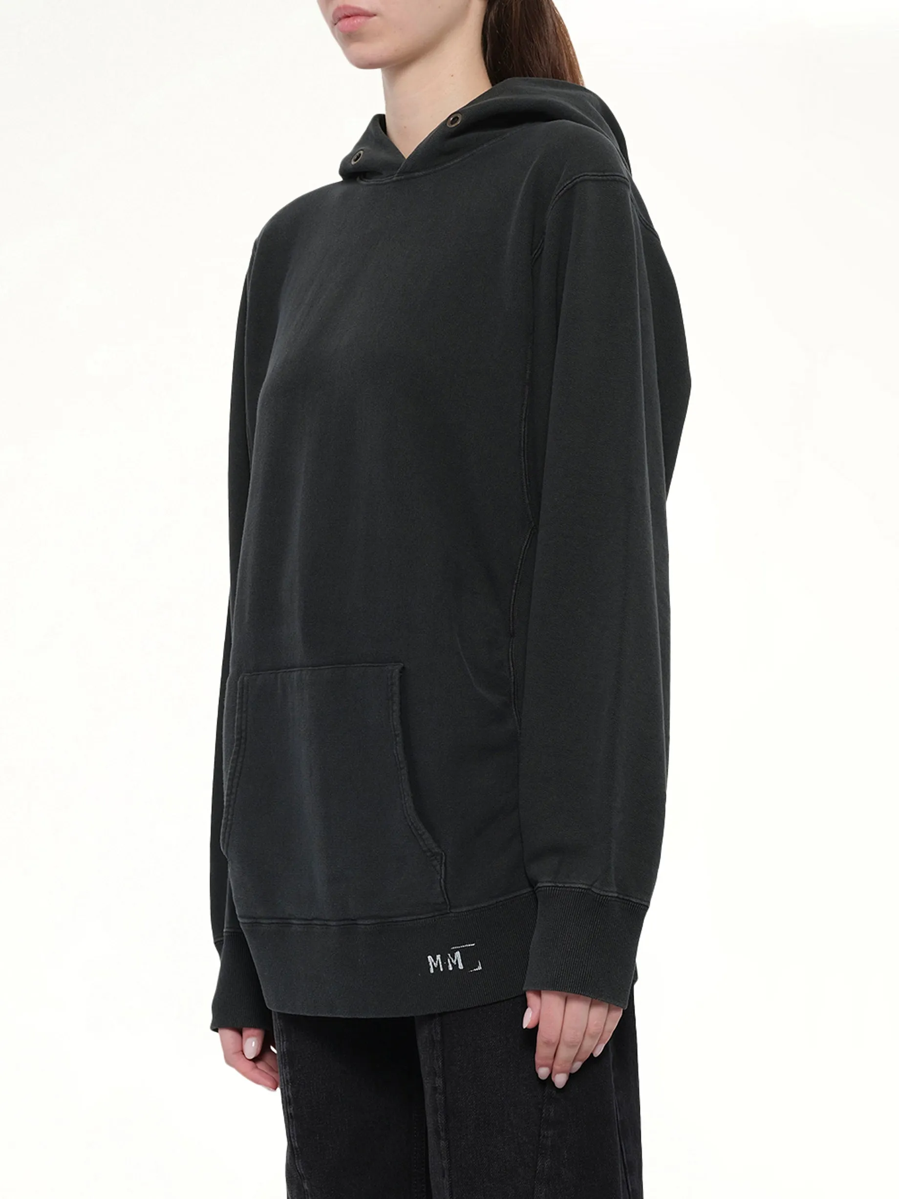 Organic Cotton Fleece Hoodie in Vintage Carbon sold by MARAIS product image thumbnail 3
