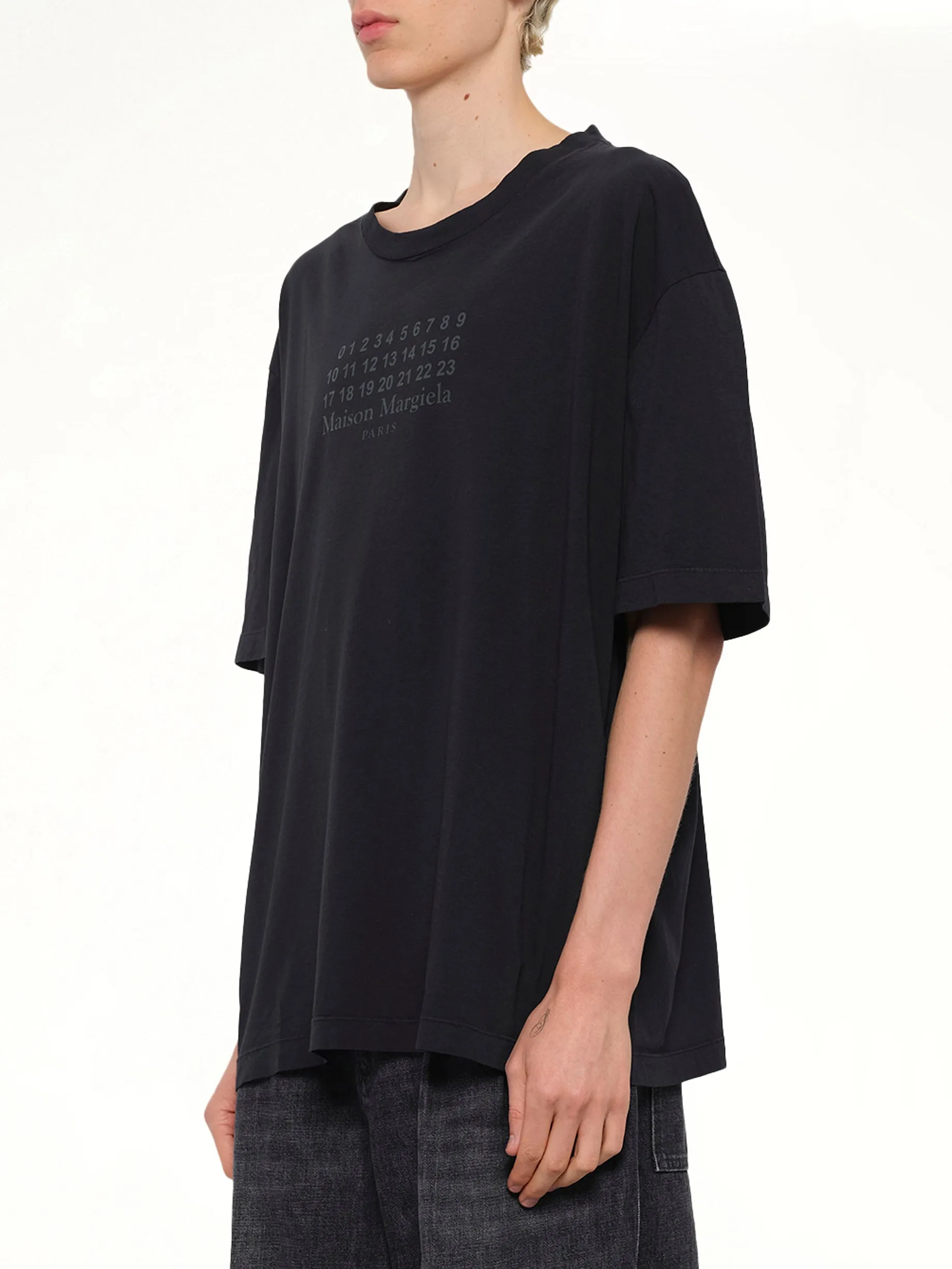 Maison Margiela Logo T-Shirt in Washed Black sold by MARAIS product image thumbnail 3