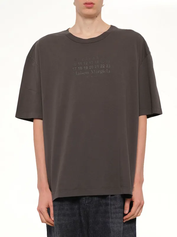 Maison Margiela Logo T-Shirt in Mink sold by MARAIS