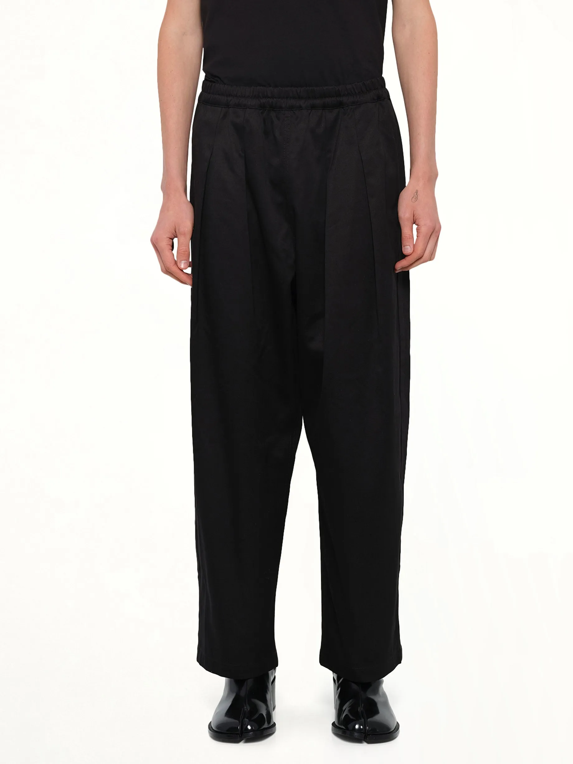 Cotton Twill Pants in Black sold by MARAIS