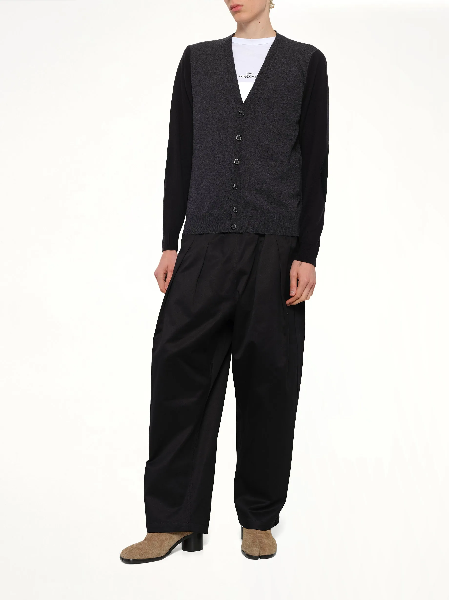 Two-Tone Cardigan in Grey/Black sold by MARAIS product image thumbnail 4