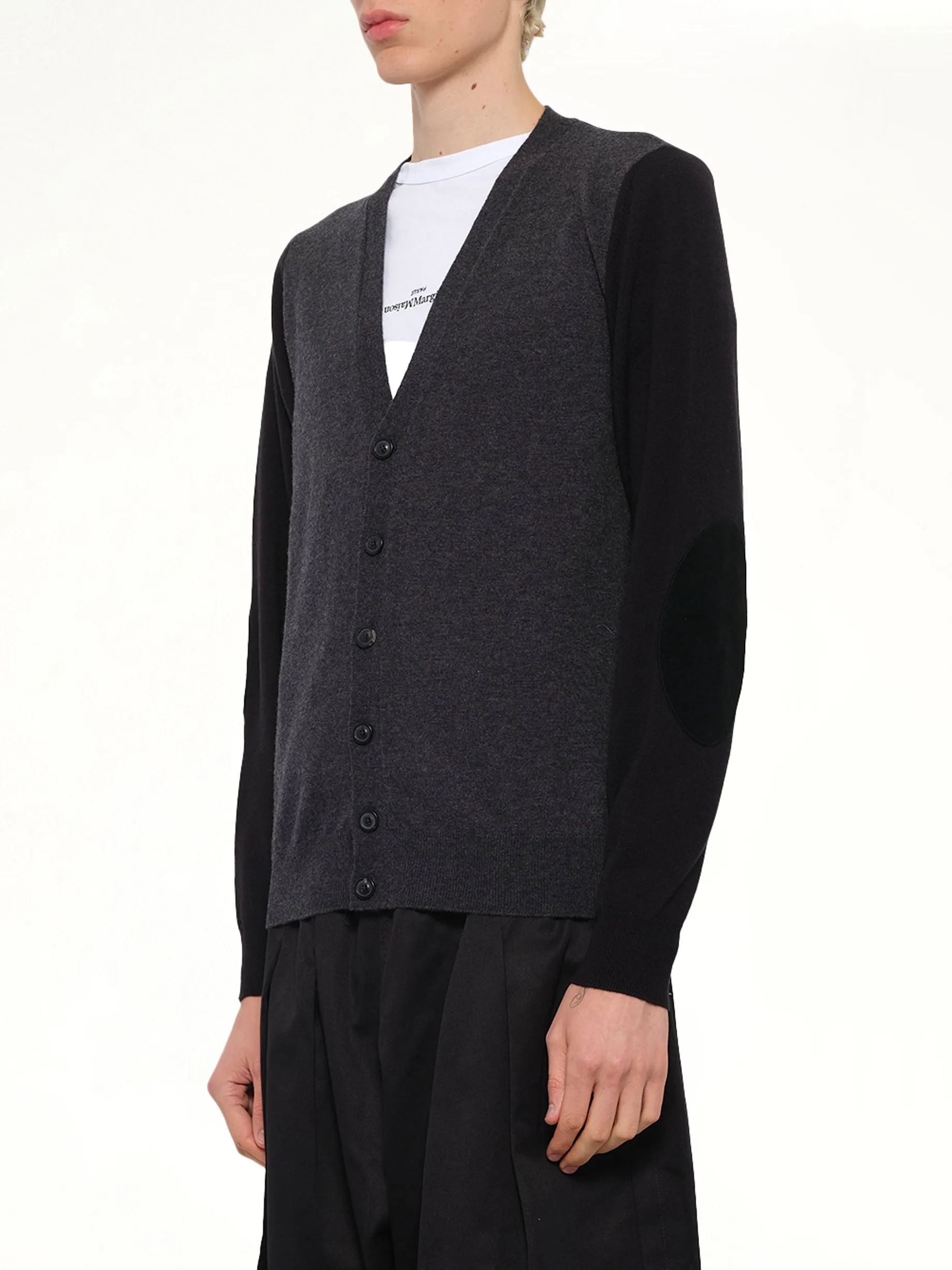 Two-Tone Cardigan in Grey/Black sold by MARAIS product image thumbnail 3