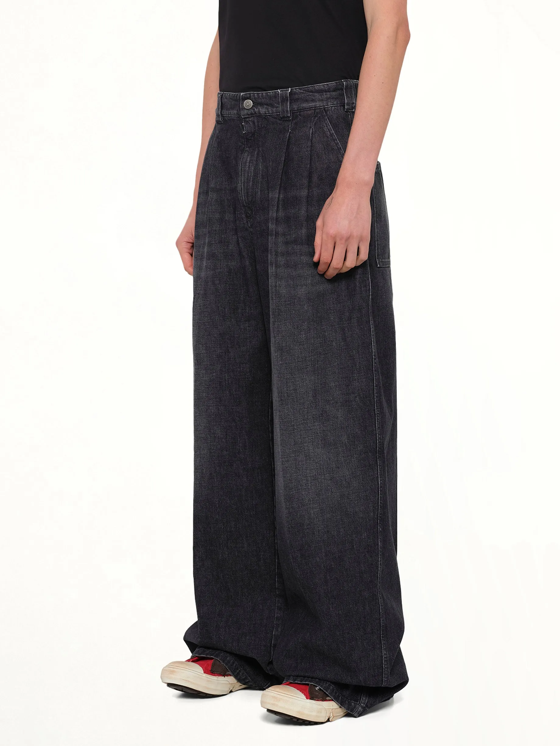 Wide Denim Pants in Washed Black sold by MARAIS product image thumbnail 3