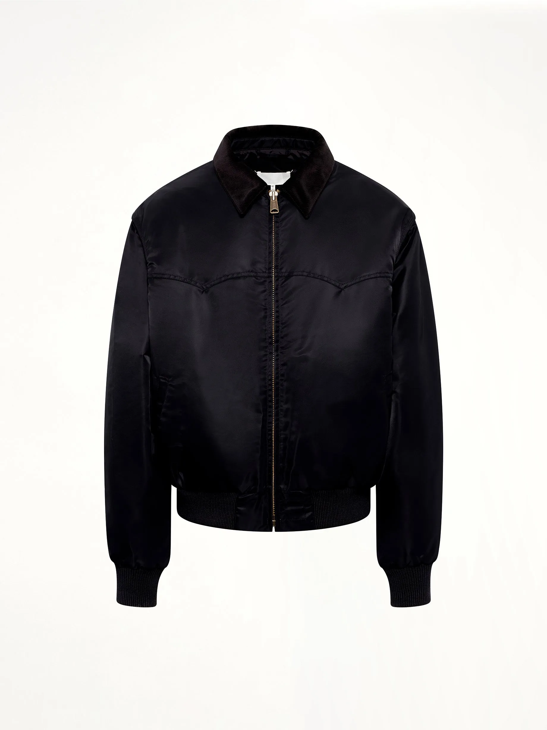 Zip-Up Bomber Jacket in Black sold by MARAIS product image thumbnail 2