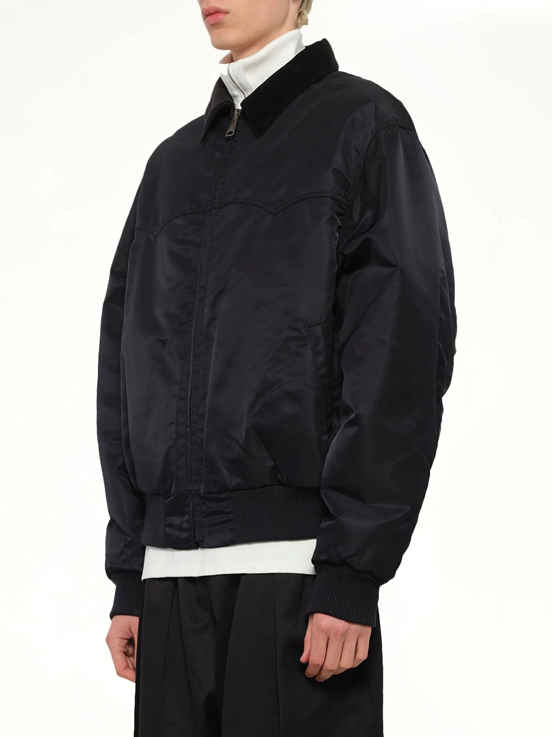 Zip-Up Bomber Jacket in Black sold by MARAIS product image thumbnail 3