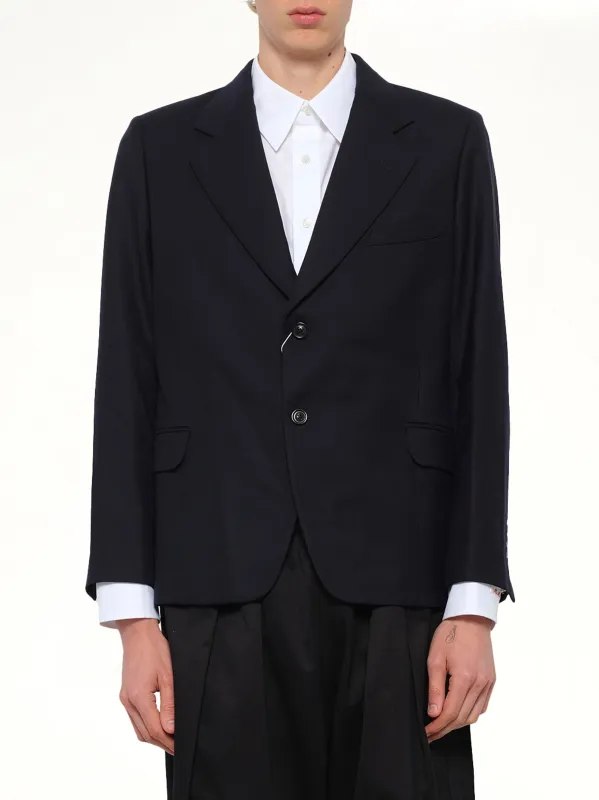 Virgin Wool Blazer in Blue made by Maison Margiela