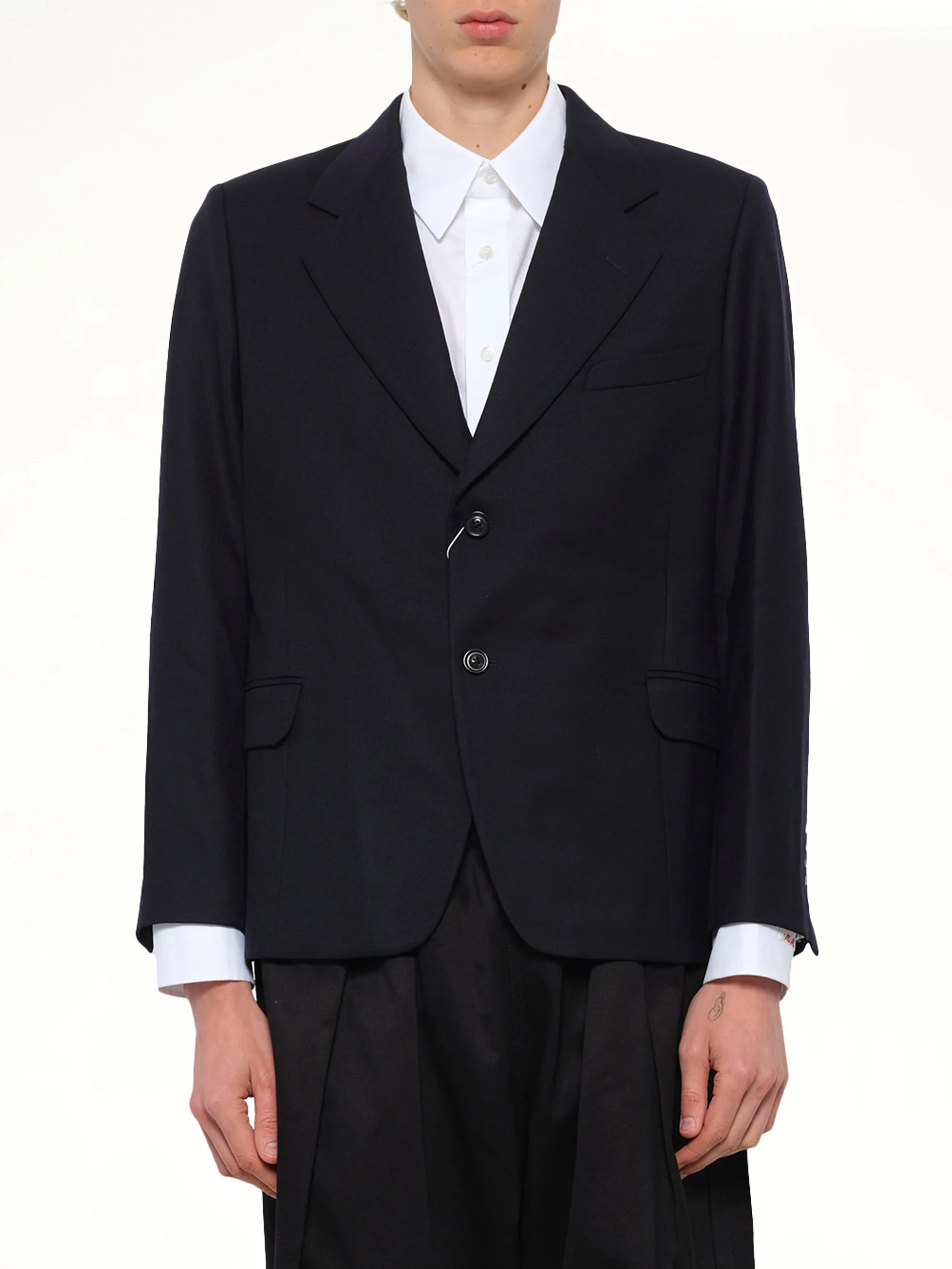 Virgin Wool Blazer in Blue sold by MARAIS