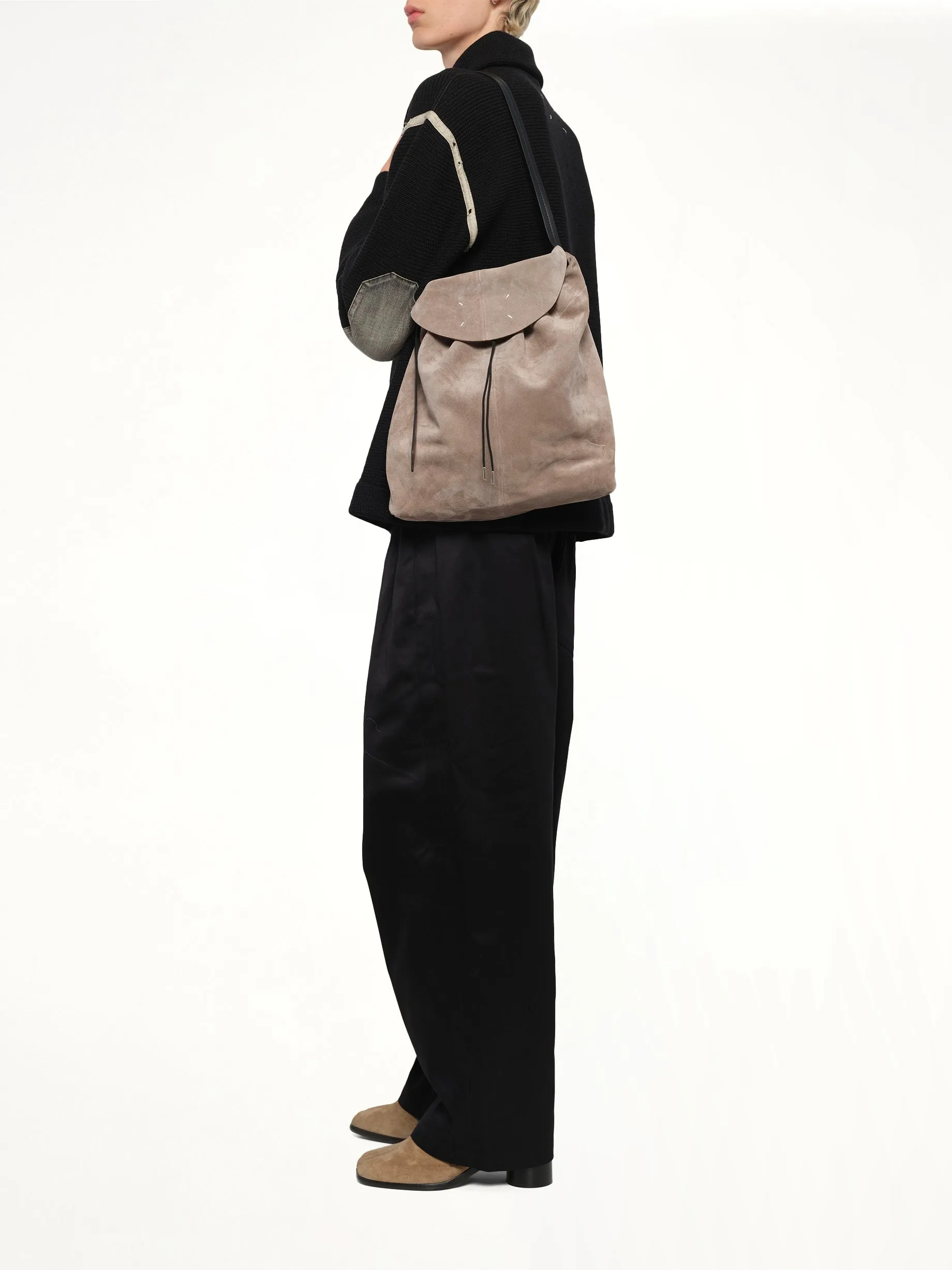 Belt Bag Hobo Small in Vison/Black/Chestnut sold by MARAIS product image thumbnail 4