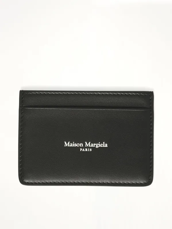 Maison Margiela Cardholder Slim in Black/Silver sold by MARAIS