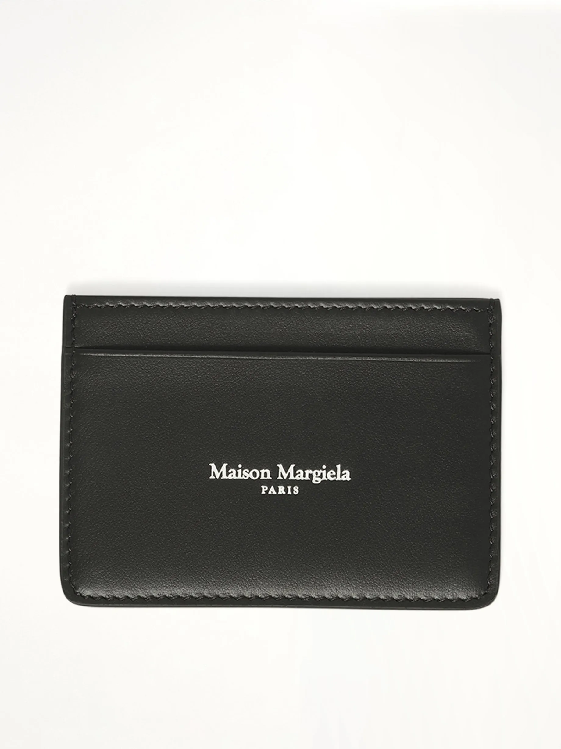 Maison Margiela Cardholder Slim in Black/Silver sold by MARAIS
